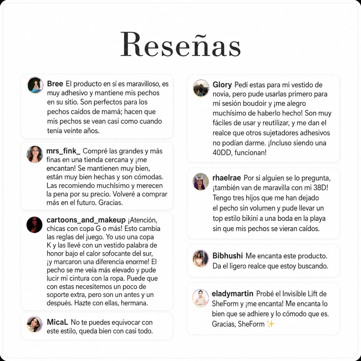 Realzadores Invisibles SheForm™